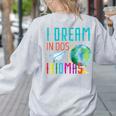Multilingual Teacher In Dos Idiomas Linguist Language Women's Sweatshirt Back Print Ash