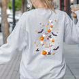 Music Note Symbol Halloween For Music Teacher Musicians Women's Sweatshirt Back Print Ash Music Note Symbol Halloween For Music Teacher Musicians Women's Sweatshirt Back Print Ash