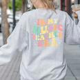 In My Music Teacher Era Retro Back To School Musician Band Men Women Women's Sweatshirt Back Print Ash