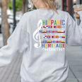 Music Teacher Kid National Hispanic Heritage Month Women's Sweatshirt Back Print Ash Music Teacher Kid National Hispanic Heritage Month Women's Sweatshirt Back Print Ash