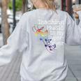 Music Teacher Women's Sweatshirt Back Print Ash Music Teacher Women's Sweatshirt Back Print Ash
