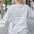 Nerdy Wave Equation Music Physics Science Math Teacher Geek Men Women Girls Kids Women's Sweatshirt Back Print Ash
