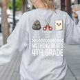 Nothing Beats 4th Grade Back To School Kids Teachers Women's Sweatshirt Back Print Ash
