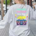 Nursery Rhymes Are My Jam 80s Retro Teachers & Students Kids Women's Sweatshirt Back Print Ash Nursery Rhymes Are My Jam 80s Retro Teachers & Students Kids Women's Sweatshirt Back Print Ash