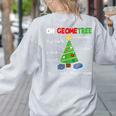 Oh Geometree Christmas Tree Geometry Math Teacher Women's Sweatshirt Back Print Ash Oh Geometree Christmas Tree Geometry Math Teacher Women's Sweatshirt Back Print Ash