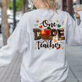 One Dope Teacher Women's Sweatshirt Back Print Ash One Dope Teacher Women's Sweatshirt Back Print Ash