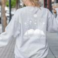 One-More Chapter Wildflower Reading Teacher Library Bookish Women's Sweatshirt Back Print Ash