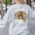 One Thankful Teacher Cute Thanksgiving Turkey School Women's Sweatshirt Back Print Ash One Thankful Teacher Cute Thanksgiving Turkey School Women's Sweatshirt Back Print Ash