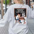 Overworked Underpaid Always Grading Teacher Women's Sweatshirt Back Print Ash Overworked Underpaid Always Grading Teacher Women's Sweatshirt Back Print Ash