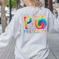 P Is For Preschool Tie Dye Back To School Teacher Men Women Girls Kids Women's Sweatshirt Back Print Ash P Is For Preschool Tie Dye Back To School Teacher Men Women Girls Kids Women's Sweatshirt Back Print Ash