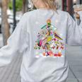 Paintbrush Christmas Tree Decor Xmas For Artist Art Teacher For Men Women Women's Sweatshirt Back Print Ash