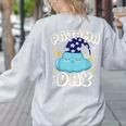Pajama Day School Spirit Week Fun Cloud Teacher Student Women's Sweatshirt Back Print Ash