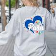 Para Heart Teacher Paraprofessional School Appreciation Women's Sweatshirt Back Print Ash Para Heart Teacher Paraprofessional School Appreciation Women's Sweatshirt Back Print Ash