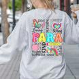 Para Paraprofessional Paraeducator Teacher Back To School Women's Sweatshirt Back Print Ash Para Paraprofessional Paraeducator Teacher Back To School Women's Sweatshirt Back Print Ash