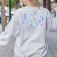 Paraprofessional Groovy Back To School Cute Teachers Women Women's Sweatshirt Back Print Ash
