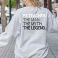 PE Teacher The Man Myth Legend Women's Sweatshirt Back Print Ash PE Teacher The Man Myth Legend Women's Sweatshirt Back Print Ash