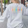 PE Teacher Vintage Retro Groovy Physical Education Teacher Women's Sweatshirt Back Print Ash PE Teacher Vintage Retro Groovy Physical Education Teacher Women's Sweatshirt Back Print Ash