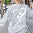 PE Teacher Vintage Retro Physical Education Teacher Women's Sweatshirt Back Print Ash