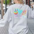 Peace Love Art Painting Palette Art Teacher Women's Sweatshirt Back Print Ash Peace Love Art Painting Palette Art Teacher Women's Sweatshirt Back Print Ash