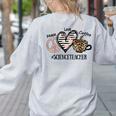 Peace Love Coffee Science Teacher Women's Sweatshirt Back Print Ash Peace Love Coffee Science Teacher Women's Sweatshirt Back Print Ash