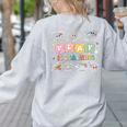 Play Is Learning Teacher Student First Day Back To School Women's Sweatshirt Back Print Ash Play Is Learning Teacher Student First Day Back To School Women's Sweatshirt Back Print Ash