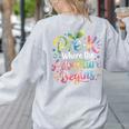 Pre-K Where The Adventure Begins Preschool Teachers Students Women's Sweatshirt Back Print Ash Pre-K Where The Adventure Begins Preschool Teachers Students Women's Sweatshirt Back Print Ash