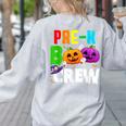 Pre K Boo Crew Halloween Costume Teachers Kids Women's Sweatshirt Back Print Ash Pre K Boo Crew Halloween Costume Teachers Kids Women's Sweatshirt Back Print Ash