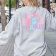 In My Pre K Era Groovy Back To School First Day Teacher Kids Women's Sweatshirt Back Print Ash