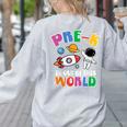 Pre-K Student Teacher Astronaut Space Back To School Women's Sweatshirt Back Print Ash