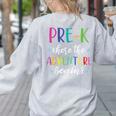 Pre-K Teacher Adventure Begins First Day Preschool Teachers Women's Sweatshirt Back Print Ash Pre-K Teacher Adventure Begins First Day Preschool Teachers Women's Sweatshirt Back Print Ash