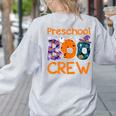 Preschool Boo Crew Preschool Halloween Teacher Kids Women's Sweatshirt Back Print Ash Preschool Boo Crew Preschool Halloween Teacher Kids Women's Sweatshirt Back Print Ash