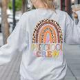Preschool Crew Cute Leopard Rainbow Back To School Teachers Women's Sweatshirt Back Print Ash Preschool Crew Cute Leopard Rainbow Back To School Teachers Women's Sweatshirt Back Print Ash