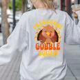Preschool Gobble Squad Cute Turkey Thanksgiving Teacher Women's Sweatshirt Back Print Ash Preschool Gobble Squad Cute Turkey Thanksgiving Teacher Women's Sweatshirt Back Print Ash