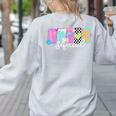 Preschool Squad Team Pre-K Crew Back To School Teacher Women's Sweatshirt Back Print Ash