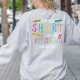 Preschool Teacher Short Pre-K Teacher Women's Sweatshirt Back Print Ash Preschool Teacher Short Pre-K Teacher Women's Sweatshirt Back Print Ash