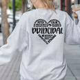 Principal Heart Life School Principal Teacher Appreciation Women's Sweatshirt Back Print Ash Principal Heart Life School Principal Teacher Appreciation Women's Sweatshirt Back Print Ash
