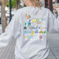 Problem Solver Math Alphabet ABC Teacher Students Women's Sweatshirt Back Print Ash
