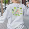 Progress Over Perfection Frog Back To School Teacher Women's Sweatshirt Back Print Ash Progress Over Perfection Frog Back To School Teacher Women's Sweatshirt Back Print Ash
