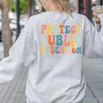 Protect Public Education Public Teacher School Women's Sweatshirt Back Print Ash Protect Public Education Public Teacher School Women's Sweatshirt Back Print Ash