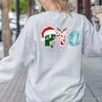 PTO Santa Hat Reindeer Parent Teacher Organization Christmas Women's Sweatshirt Back Print Ash PTO Santa Hat Reindeer Parent Teacher Organization Christmas Women's Sweatshirt Back Print Ash