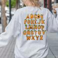 Pumpkin ABC Halloween Alphabet Costume School Teacher Kids Women's Sweatshirt Back Print Ash Pumpkin ABC Halloween Alphabet Costume School Teacher Kids Women's Sweatshirt Back Print Ash