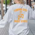 Pumpkin Spice And Music Advice Music Teacher Halloween Women's Sweatshirt Back Print Ash