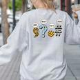 Punctuation English Grammar Teacher Back To School Women's Sweatshirt Back Print Ash
