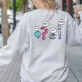 Punctuation English Teacher Wait What Stop It I Agree Women's Sweatshirt Back Print Ash Punctuation English Teacher Wait What Stop It I Agree Women's Sweatshirt Back Print Ash