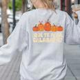Que Pasa Calabaza Spanish Teacher Bilingual Pumpkin Women Women's Sweatshirt Back Print Ash Que Pasa Calabaza Spanish Teacher Bilingual Pumpkin Women Women's Sweatshirt Back Print Ash