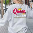 Queen Of The Classroom Teacher Women's Sweatshirt Back Print Ash