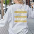 There Their They'Re T Shirt English Grammar Teacher For Men Women Women's Sweatshirt Back Print Ash