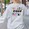 Read Children's Books Teacher Women's Sweatshirt Back Print Ash