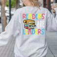 Readers Are Leaders Reading Book Lover Teacher Women Men Kid Women's Sweatshirt Back Print Ash
