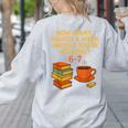 Reading 67 Meme English Teacher 6 7 Book Lover Humor Women's Sweatshirt Back Print Ash